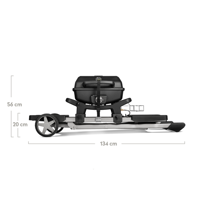 WAYNE balkonbarbecue 1-pits incl. trolley