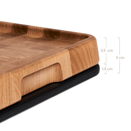 Eikenhouten snijplank inclusief kunststof plank