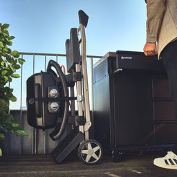 WAYNE draagbare balkongrill met 2 branders inclusief trolley