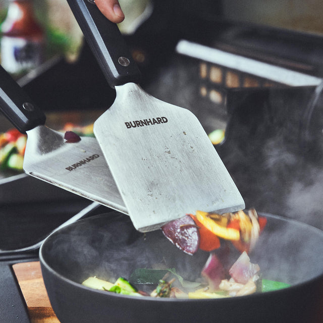 2-delige barbecuespatel en -schraperset