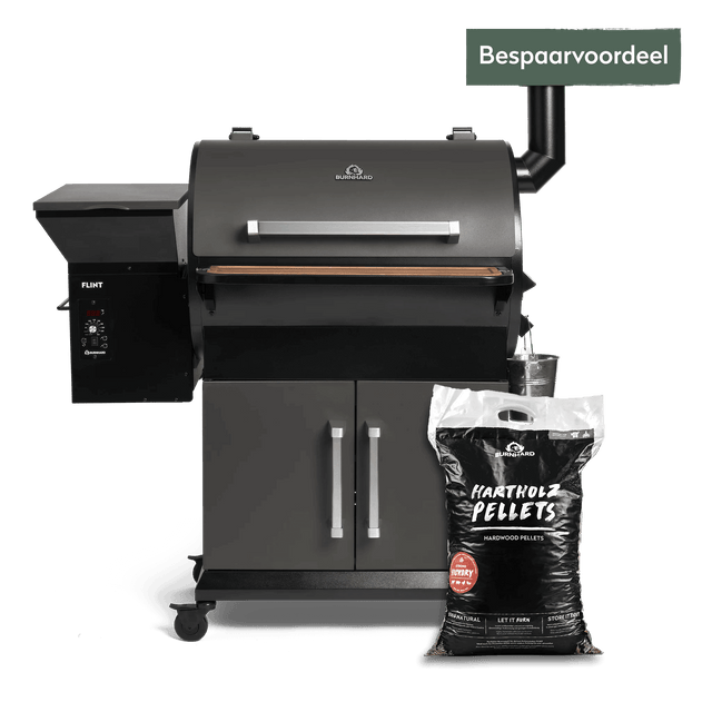 FLINT pellet smoker met pellets van hardhout set 2-dlg.